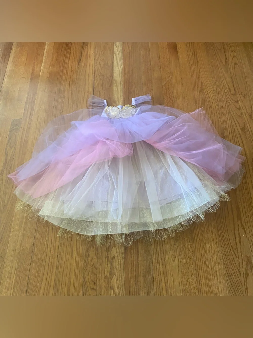 Pottery Barn Kids Pink and Gold Tulle Butterfly Costume